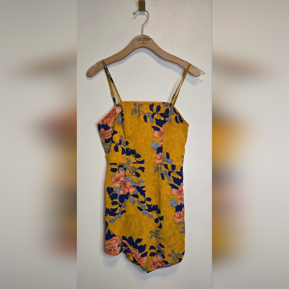47. Floral Yellow Romper